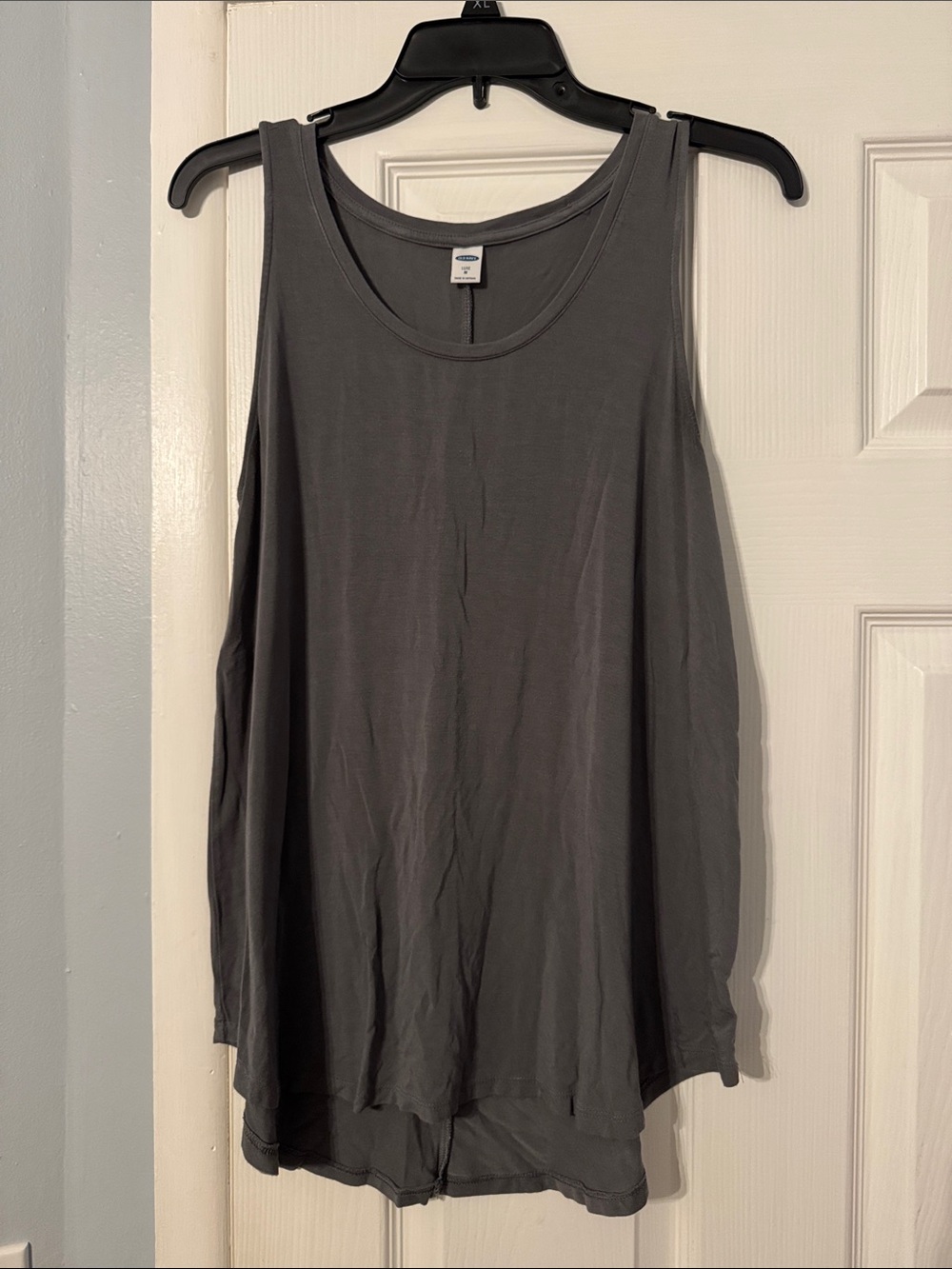 Old Navy Luxe Charcoal Gray Scoop Neck Tank Top